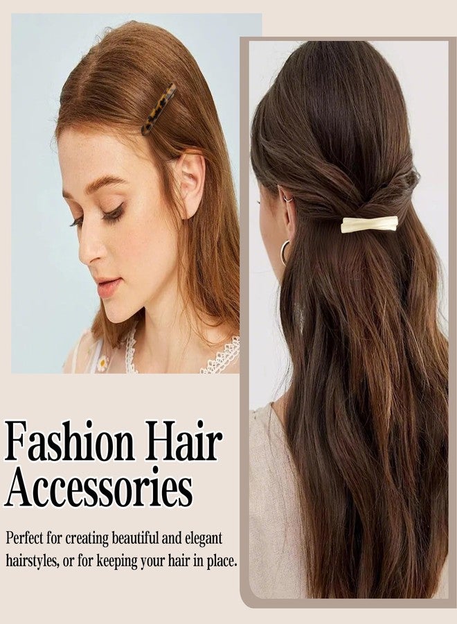 ACO-UINT Hair Barrettes for Women 8 Pcs Vintage French Barrette Clips for Thin or Thick Hair, Tortoise Shell Leopard Color Flat Hair Accessories for Women Girls - Image 4